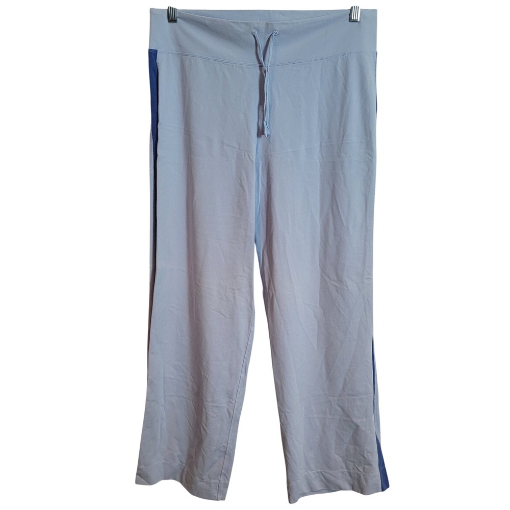 Patagonia Womens Blue Organic Cotton Blend Wide Leg Yoga Pants Drawstring Size L
